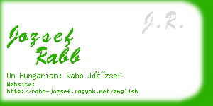 jozsef rabb business card